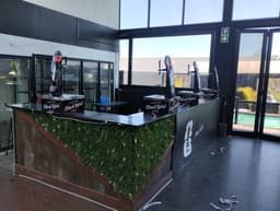 Counter top draught installation on a branded bar counter