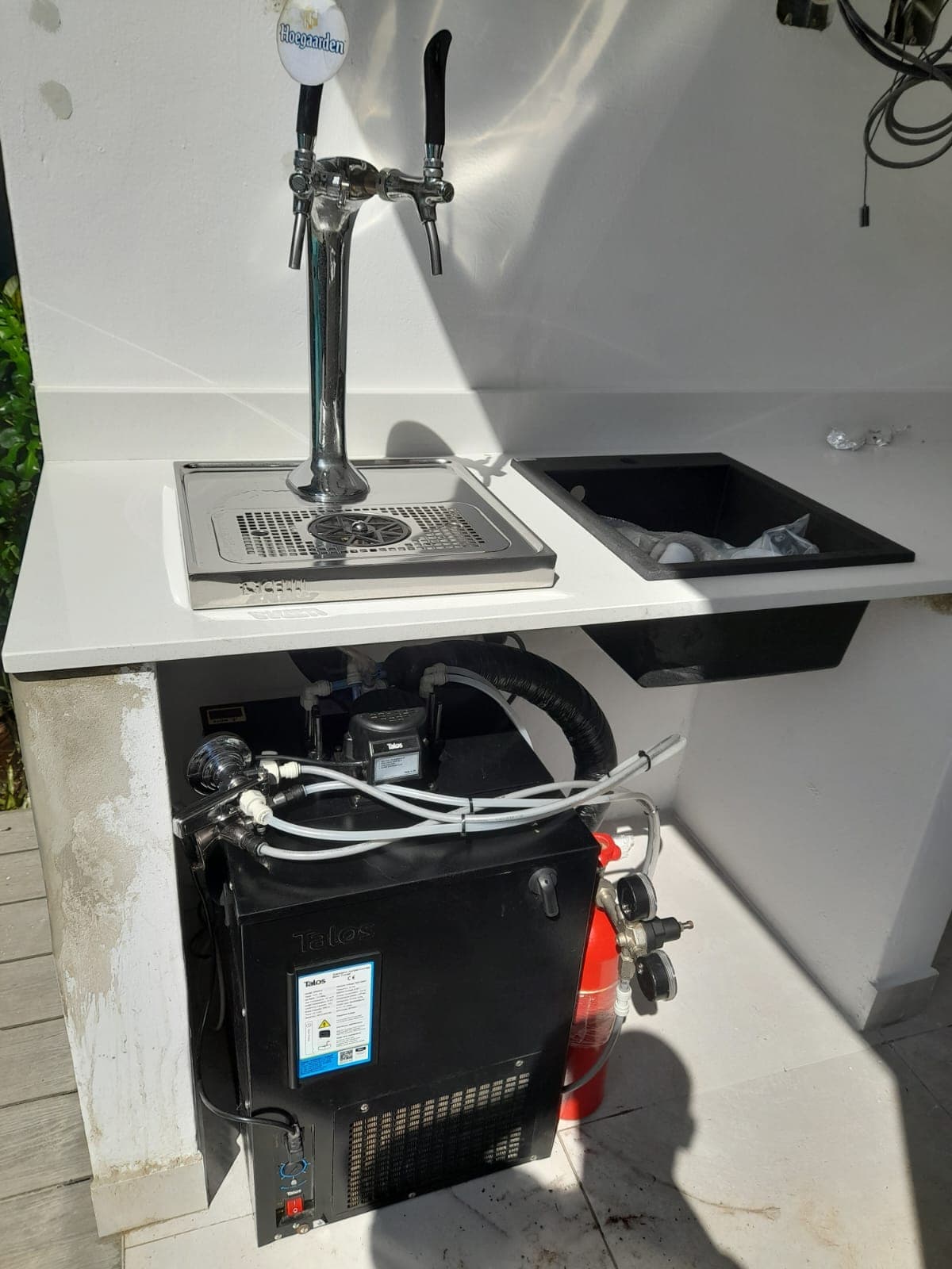 Permanent home bar draught installation